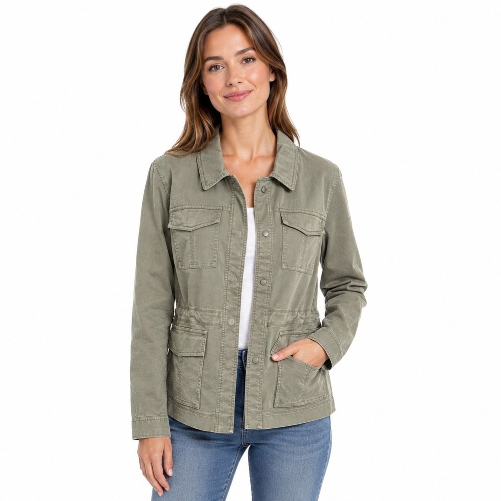 Eileen Fisher The Fisher Project Olive Utility Field Jacket Size XS